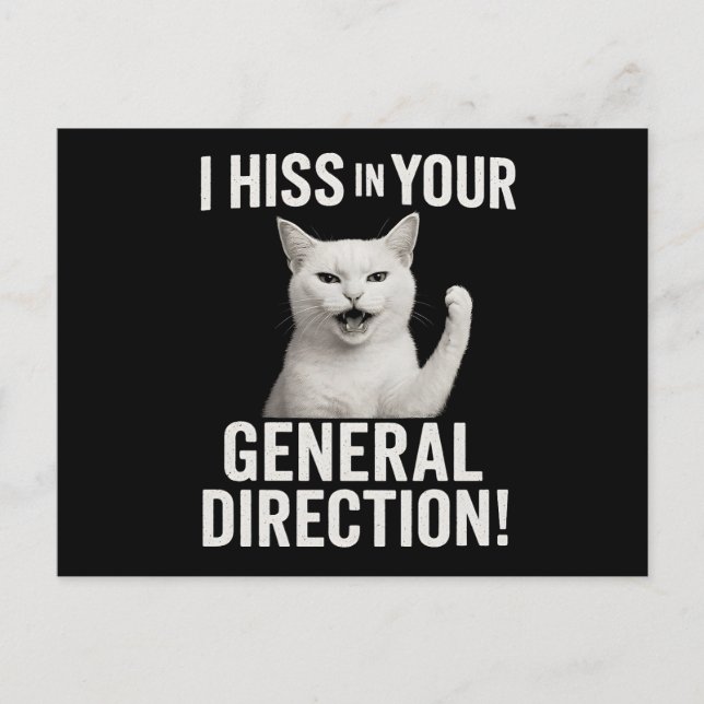 Carte Postale Tasse Chat Sassy Sifflement - "Je Siffle Dans Votr (Devant)