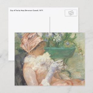 Carte Postale Tasse de thé de Mary Cassatt, impressionnisme Vint