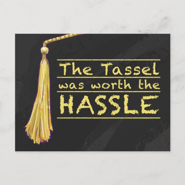 Carte Postale Tassel Hassle Gold (Devant)