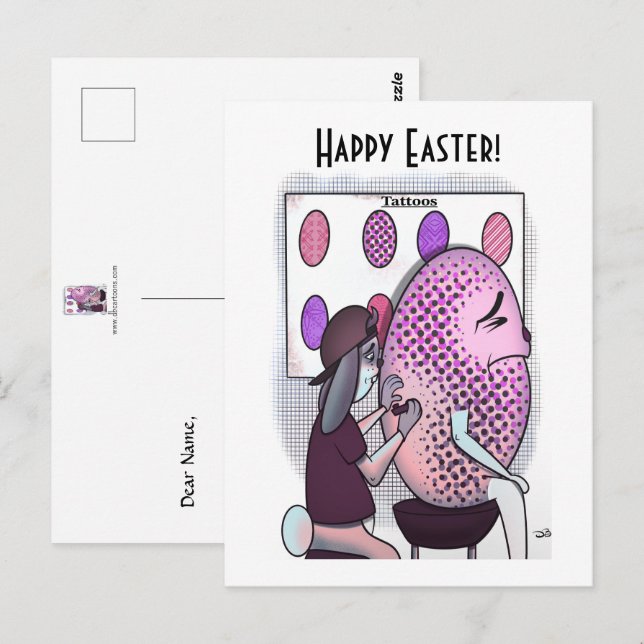 Carte postale Tatoo Pâques (Devant / Derrière)