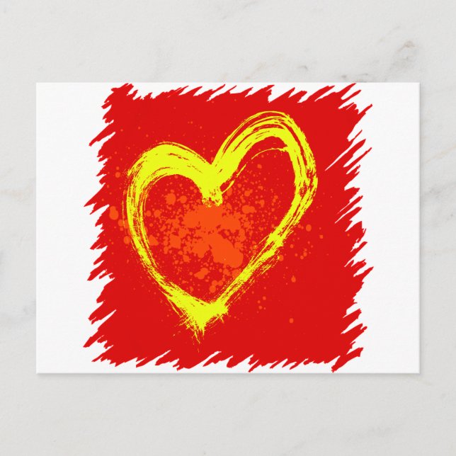 Carte Postale Tatouage cardiaque Abstrait (Devant)