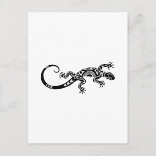 Carte Postale tatouage de lézard Maori