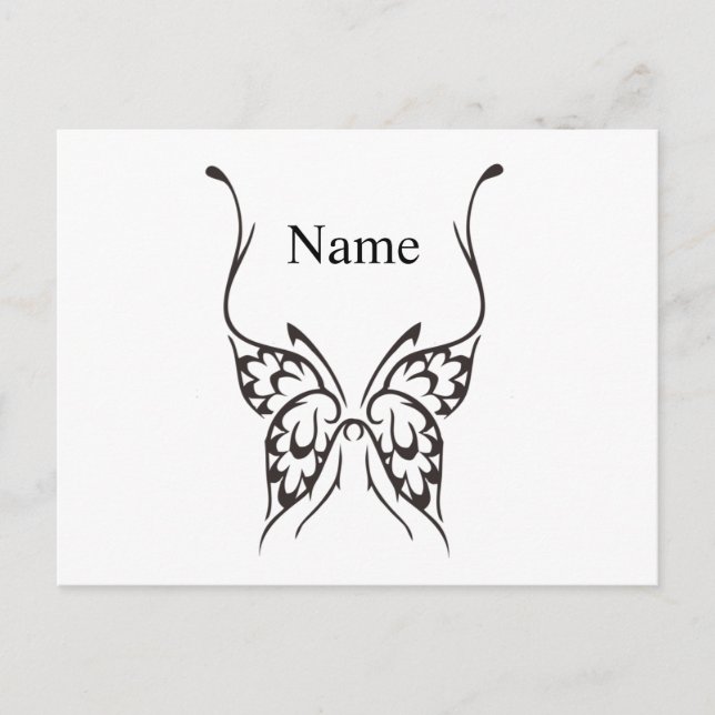 Carte Postale Tatouage de papillon stylisé Thunder_Cove  (Devant)