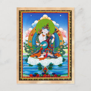 Carte Postale Tatouage de thangka oriental cool Saraswati