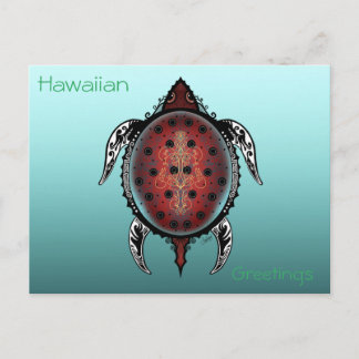 Carte Postale Tatouage de tortue de fantaisie