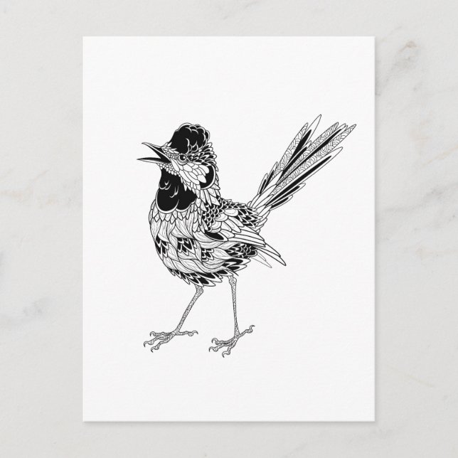 Carte Postale Tatouage d'oiseaux (Devant)