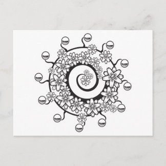 Carte Postale tatouage spirale