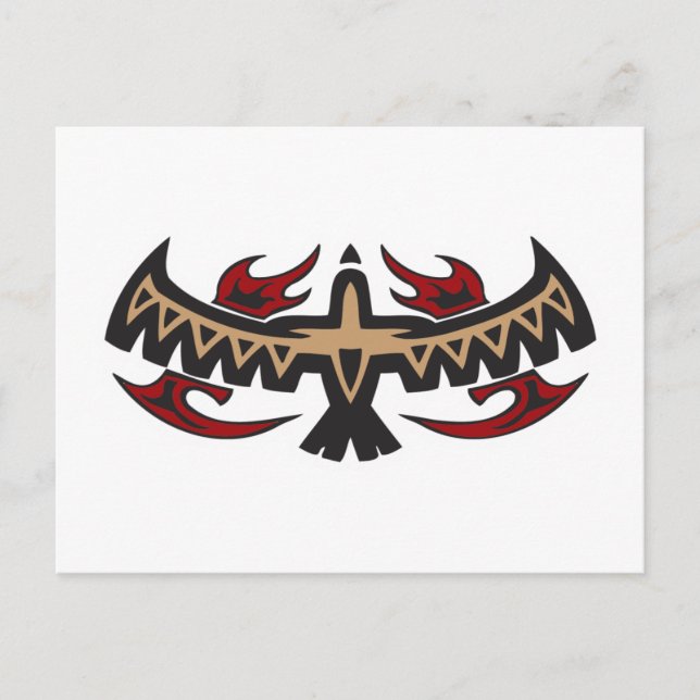 Carte Postale Tatouage Tribal Aigle Faucon (Devant)