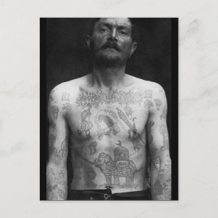 Carte Postale Tatouages de prison