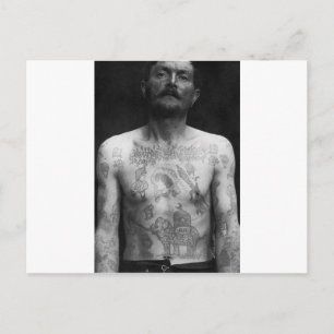Carte Postale Tatouages de prison