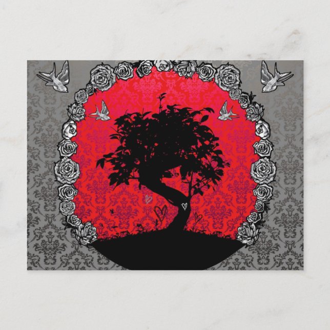 Carte Postale Tattoo Bonsai Arbre d'Amour (Devant)
