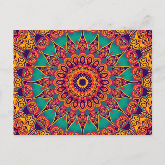 Carte Postale Tattoo Kaleidoscope Fractal (Devant)