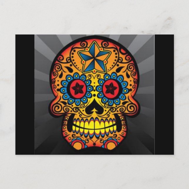 Carte Postale Tattoo Skull (Devant)