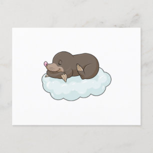 Carte Postale Taupe sur les nuages