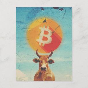 Carte Postale Taureau Bitcoin Plus Haut Niveau de Tous les Temps
