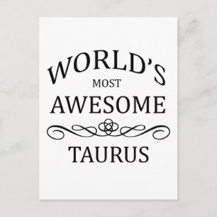 Carte Postale Taureau le plus génial du monde