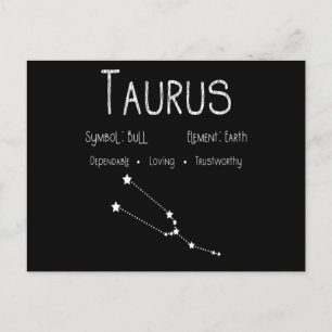 Carte Postale Taurus Horoscope Astrologie Signe du zodiaque Cade