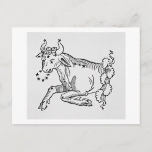Carte Postale Taurus (le Taureau) une illustration de "Poétique