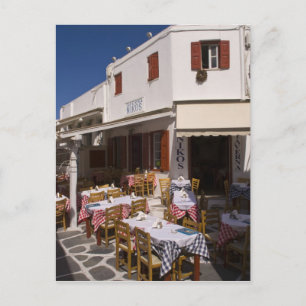 Carte Postale Taverna Nikos, Mykonos, Îles Cyclades, Grèce