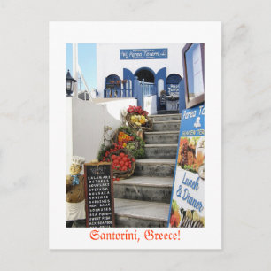 Carte Postale taverne grecque sur Santorini, Grèce