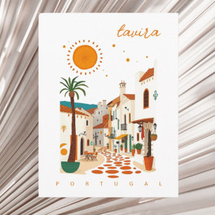 Carte Postale Tavira Portugal ville blanche vacances algarve