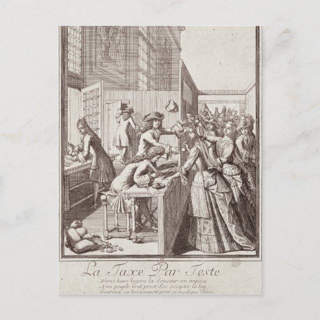 Carte Postale Taxe de sondage, 1709 (Devant)