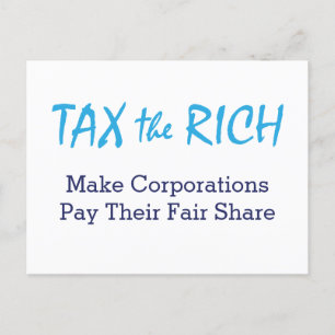 Carte Postale Taxes sur les riches