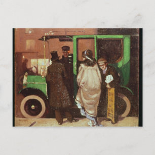 Carte Postale Taxi Cab, vers 1908-10