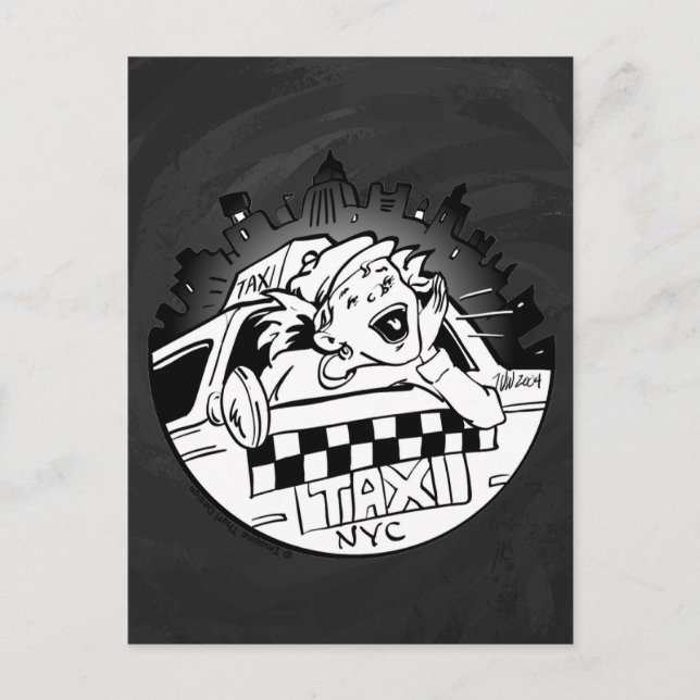 Carte Postale Taxi fille (Devant)