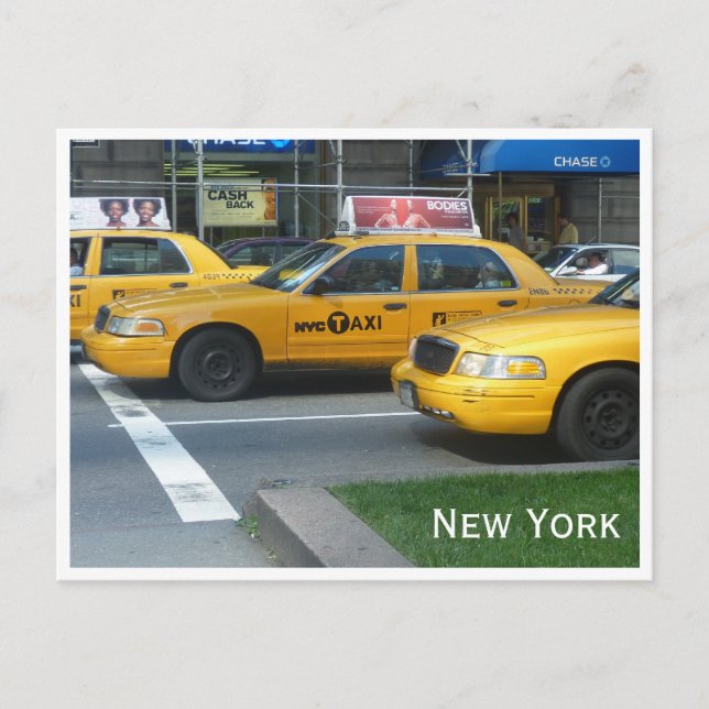 Carte Postale taxis de new york (Devant)