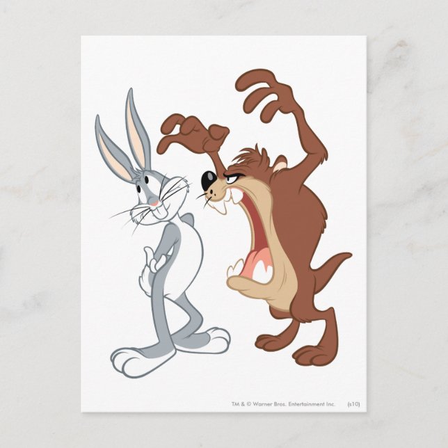 Carte Postale TAZ™ et BUGS BUNNY™ ne sont même pas à la pointe - (Devant)