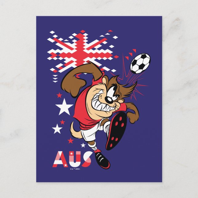 Carte Postale TAZ™ Team Australia Soccer Graphic (Devant)