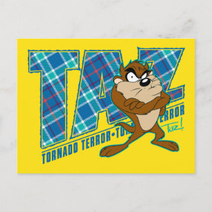 Carte Postale TAZ™ Tornado Terreur Plaid
