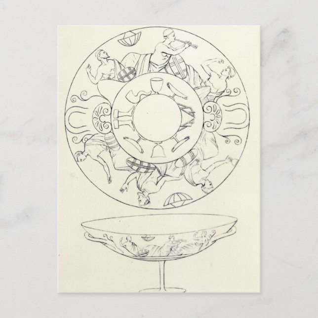 Carte Postale Tazza trouvée à Tarquinia (Devant)