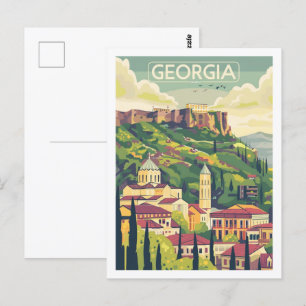 Carte Postale Tbilisi Géorgie Vintage Lieu de voyage célèbre