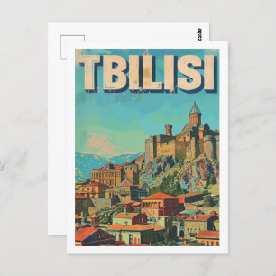 Carte Postale Tbilisi Géorgie Vintage Lieu de voyage célèbre