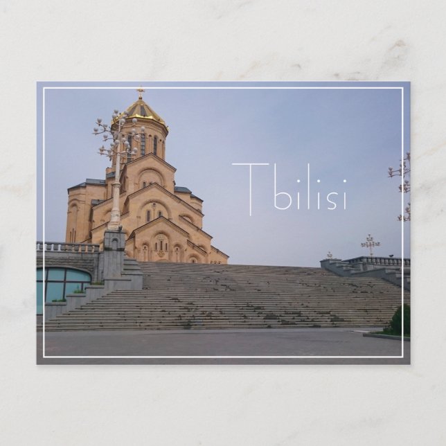 Carte Postale Tbilissi Georgia Cityscape Sameba Architecture (Devant)