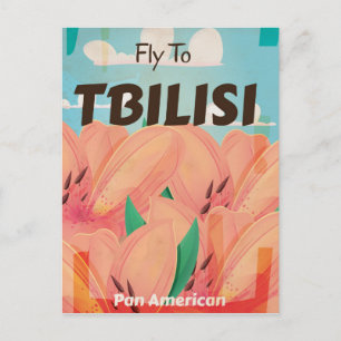 Carte Postale Tbilissi Géorgie Affiche de Voyage Vintage