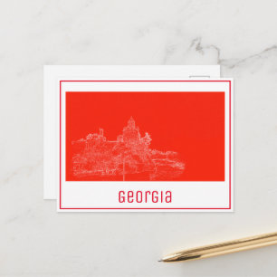 Carte Postale Tbilissi Géorgie Paysage Urbain Architecture Esqui