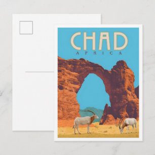 Carte Postale Tchad Afrique Voyage Vintage