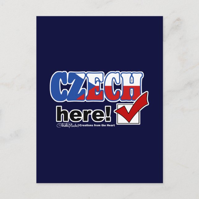 Carte Postale Tchèque ici (foncé) (Devant)