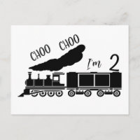 Tchou Tchou j'ai 2 ans, garçon pour 2ème anniversa