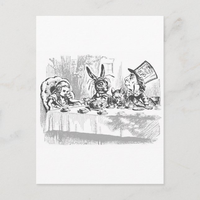 Carte Postale Tea Party de Mad Hatter (Devant)