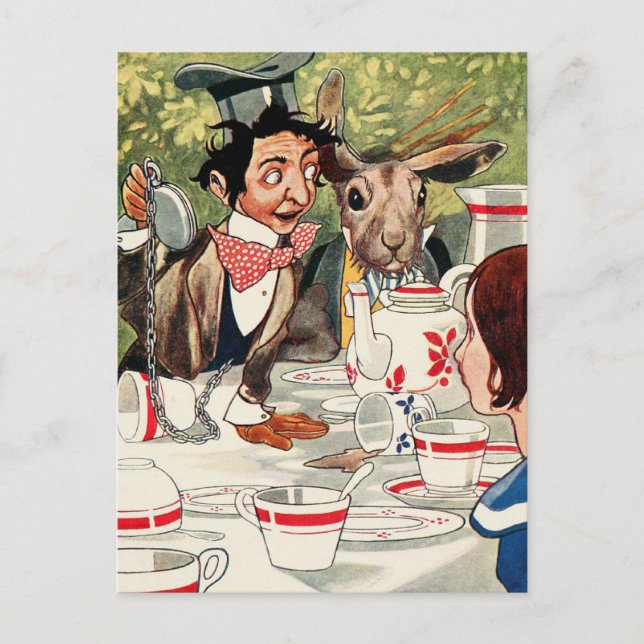 Carte Postale Tea Party de Mad Hatter (Devant)