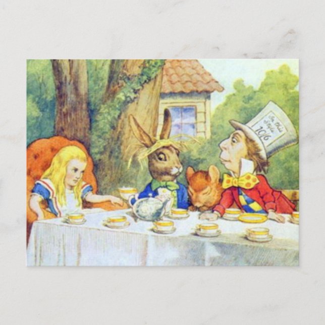 Carte Postale Tea Party en couleur complète (Devant)