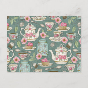 Carte Postale Tea Party vintage