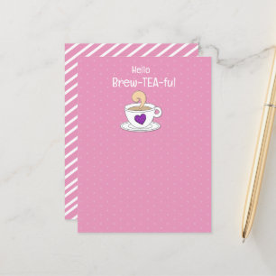 Carte Postale Tea Puns et Citations Tea Party Favoriser