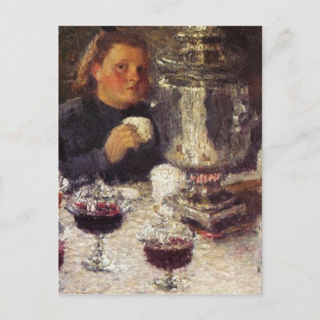 Carte Postale Tea Time : A Samovar par Igor Grabar (Devant)