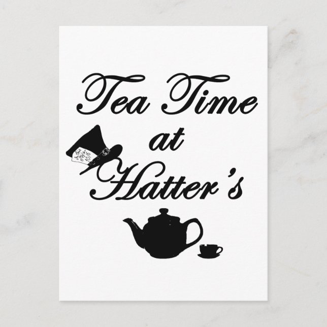 Carte Postale Tea Time chez Hatter's (Devant)