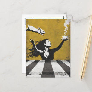 Carte Postale Tea With Bunny street art graffiti